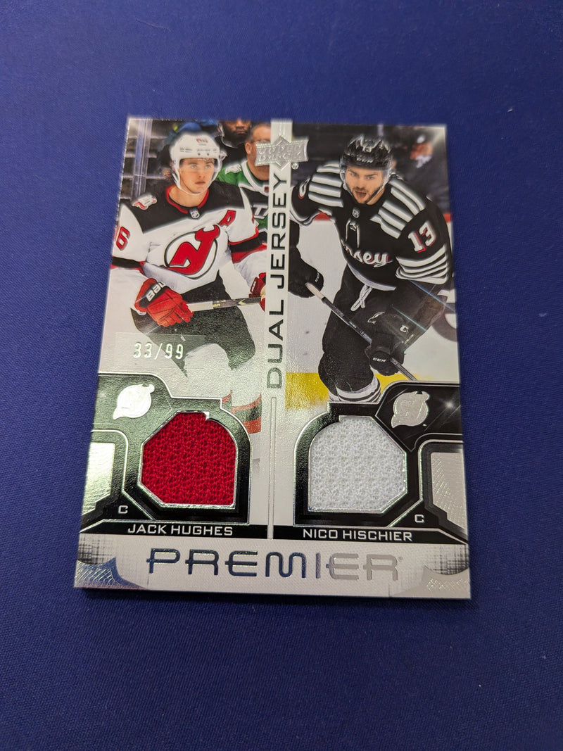 Jack Hughes / Nico Hischier Dual Jersey 2022-23 UD Premier