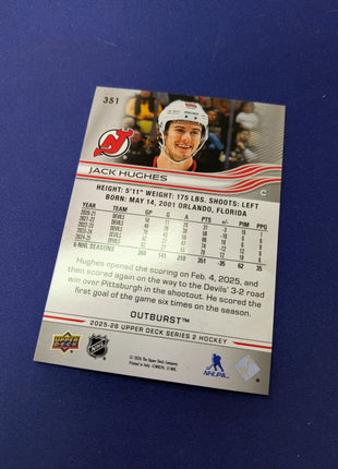 Jack Hughes Outburst 2025-26 UD Series 2