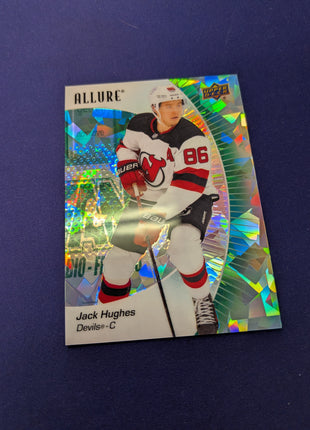 Jack Hughes Green Rainbow Cracked Ice /99 2023-24 Allure
