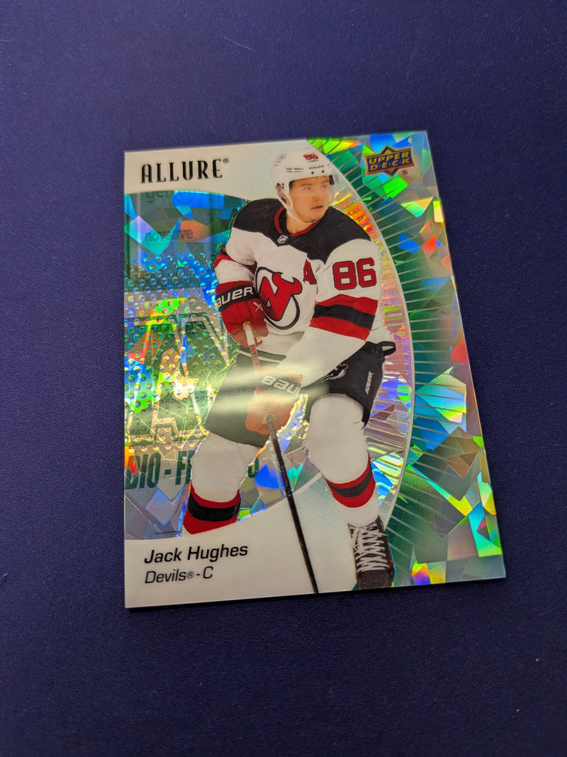 Jack Hughes Green Rainbow Cracked Ice /99 2023-24 Allure