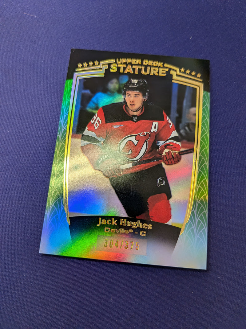 Jack Hughes /375 Green 2024-25 UD Stature