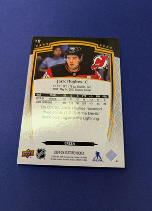 Jack Hughes /375 Green 2024-25 UD Stature