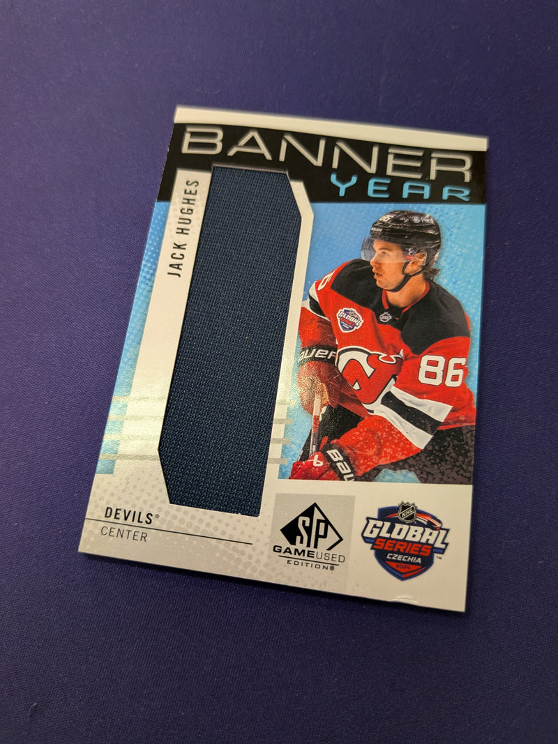 Jack Hughes Banner Year Patch 2025-26 SP Game Used
