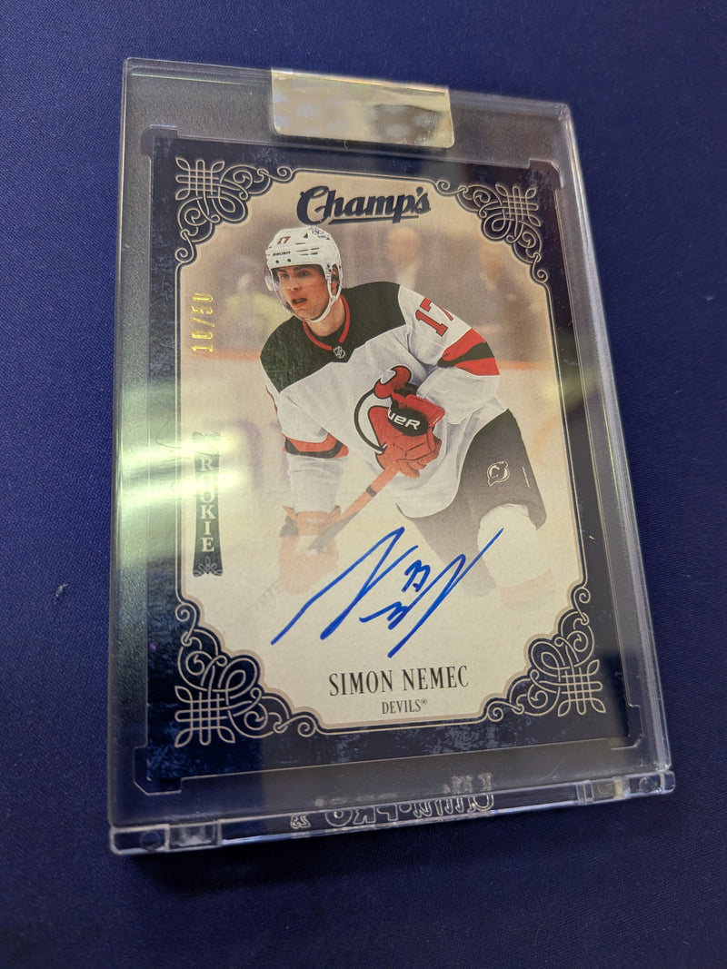 Simon Nemec On-Card AUTO /50 2023-24 Clear Cut