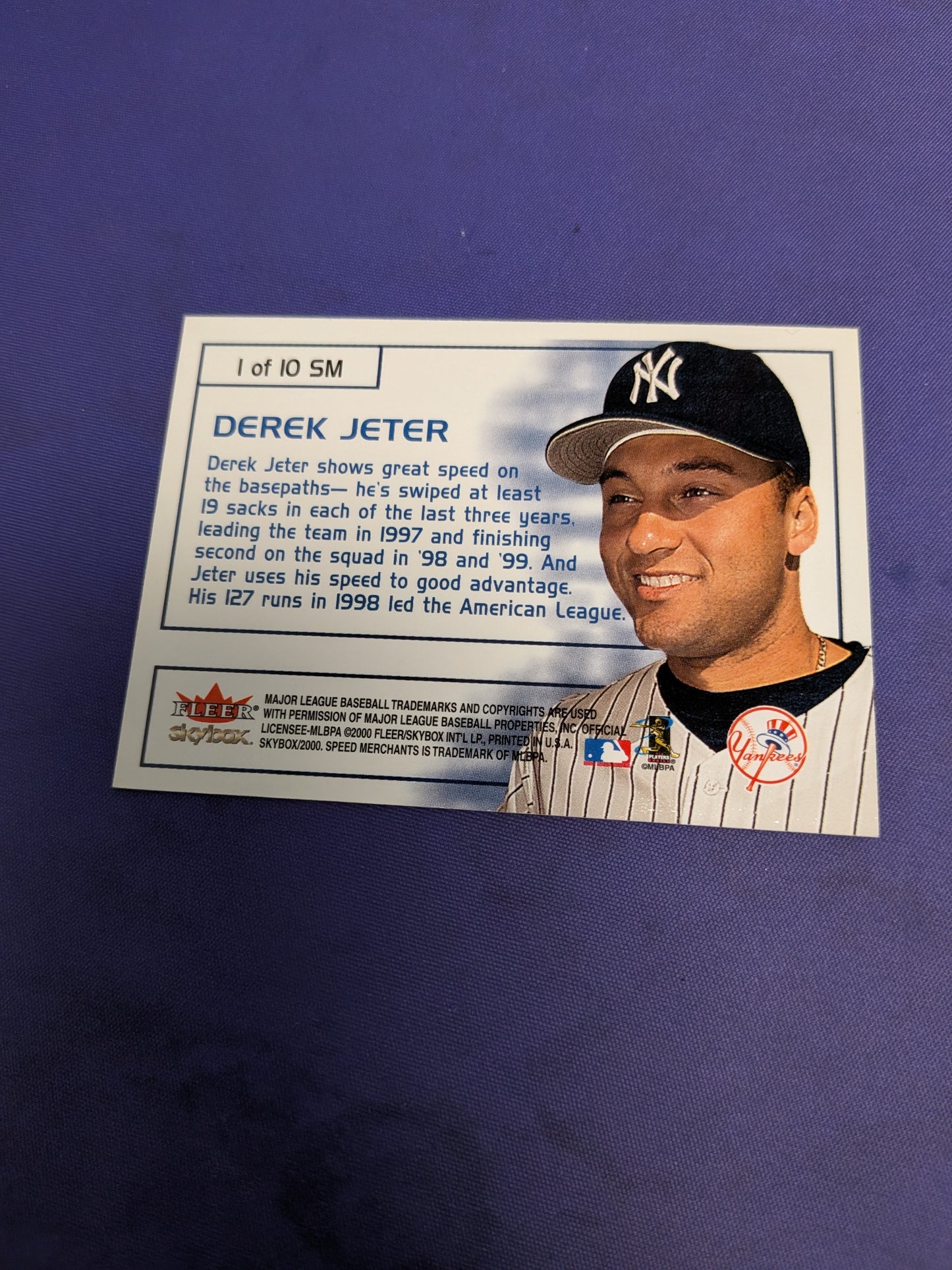 Derek Jeter Speed Merchants 2000 Skybox *NM*