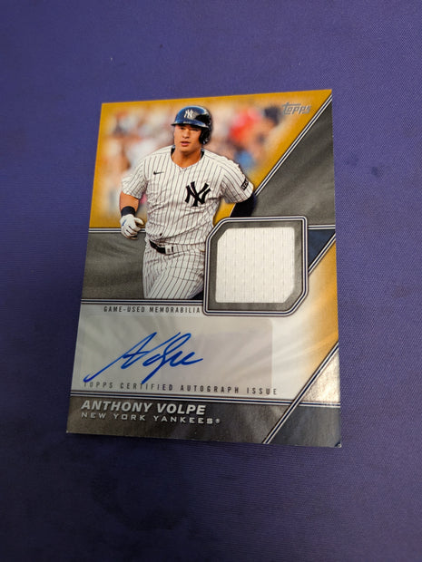2026 Topps Series 1 Anthony Volpe Major League Materials Patch Auto /50 YANKEES *EX*