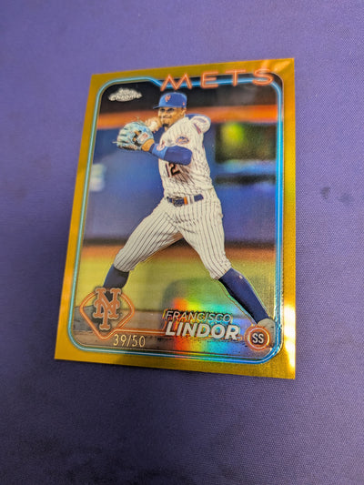 2024 Topps Chrome - Francisco Lindor #137 Gold Refractor /50