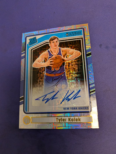 2024-25 Panini Donruss Tyler Kolek Rated Rookie Choice Auto #272 Knicks