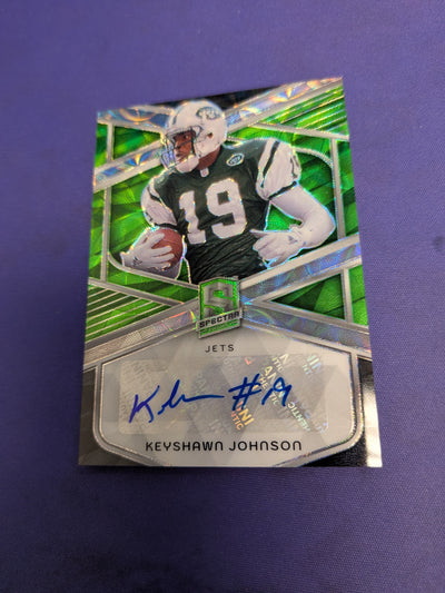 2024 Panini Spectra Keyshawn Johnson Green Neon Auto #/35 Jets