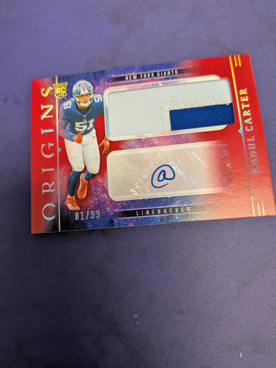 Abdul Carter RPA /99 Red 2025 Origins