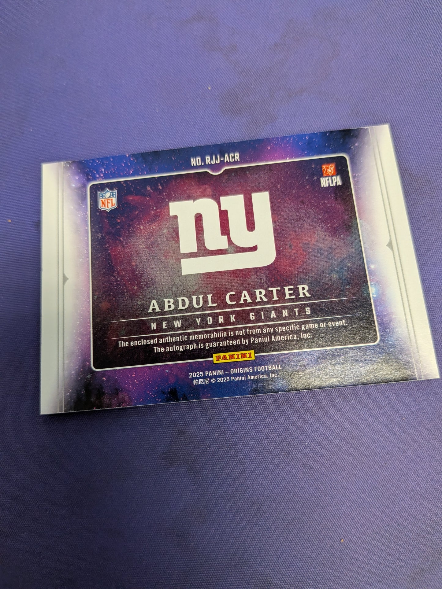 Abdul Carter RPA /99 Red 2025 Origins