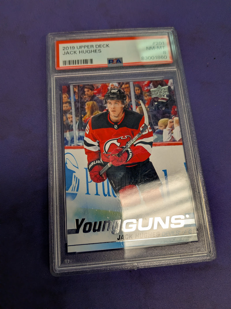 Jack Hughes Young Guns RC PSA 8 2019-20 UD