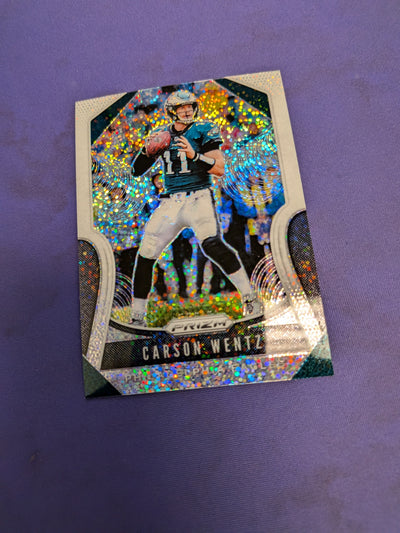 Carson Wentz White Sparkle Prizm 2019 Prizm