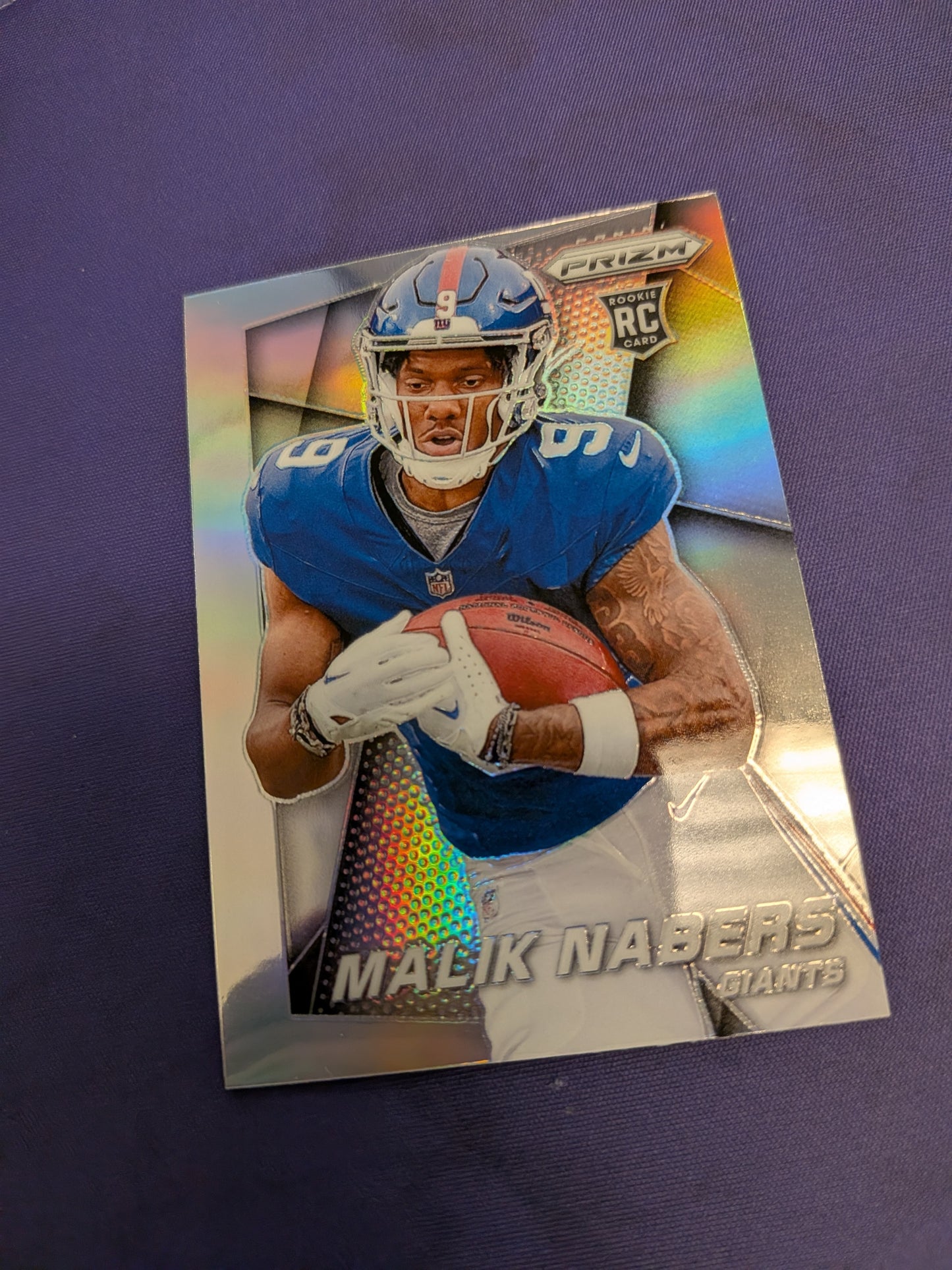 Malik Nabers Throwback Silver Prizm RC 2024 Prizm