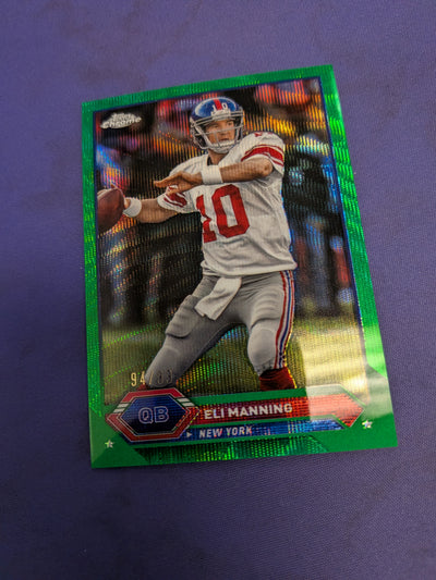 Eli Manning Green Wave /99 2024 Topps Chrome