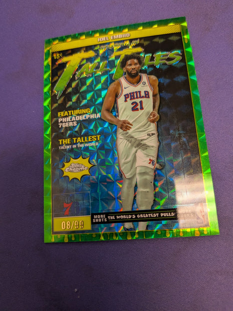 Joel Embiid Tall Tales Green /99 2025-26 Topps Chrome