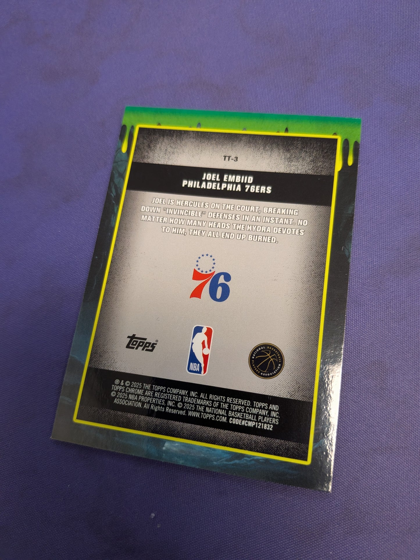 Joel Embiid Tall Tales Green /99 2025-26 Topps Chrome
