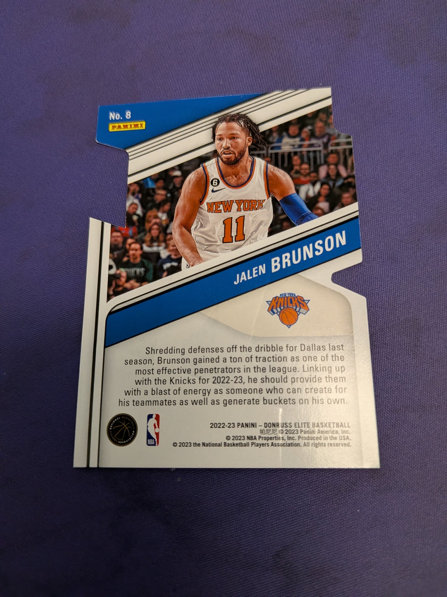 Jalen Brunson Aspirations /89 2022-23 Donruss Elite