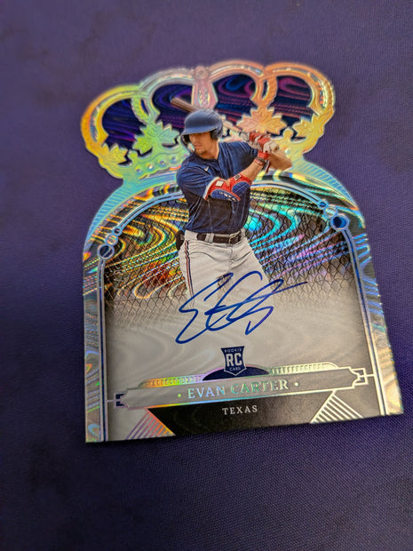 Evan Carter AUTO RC 2023 Panini Chronicles Crown Royale