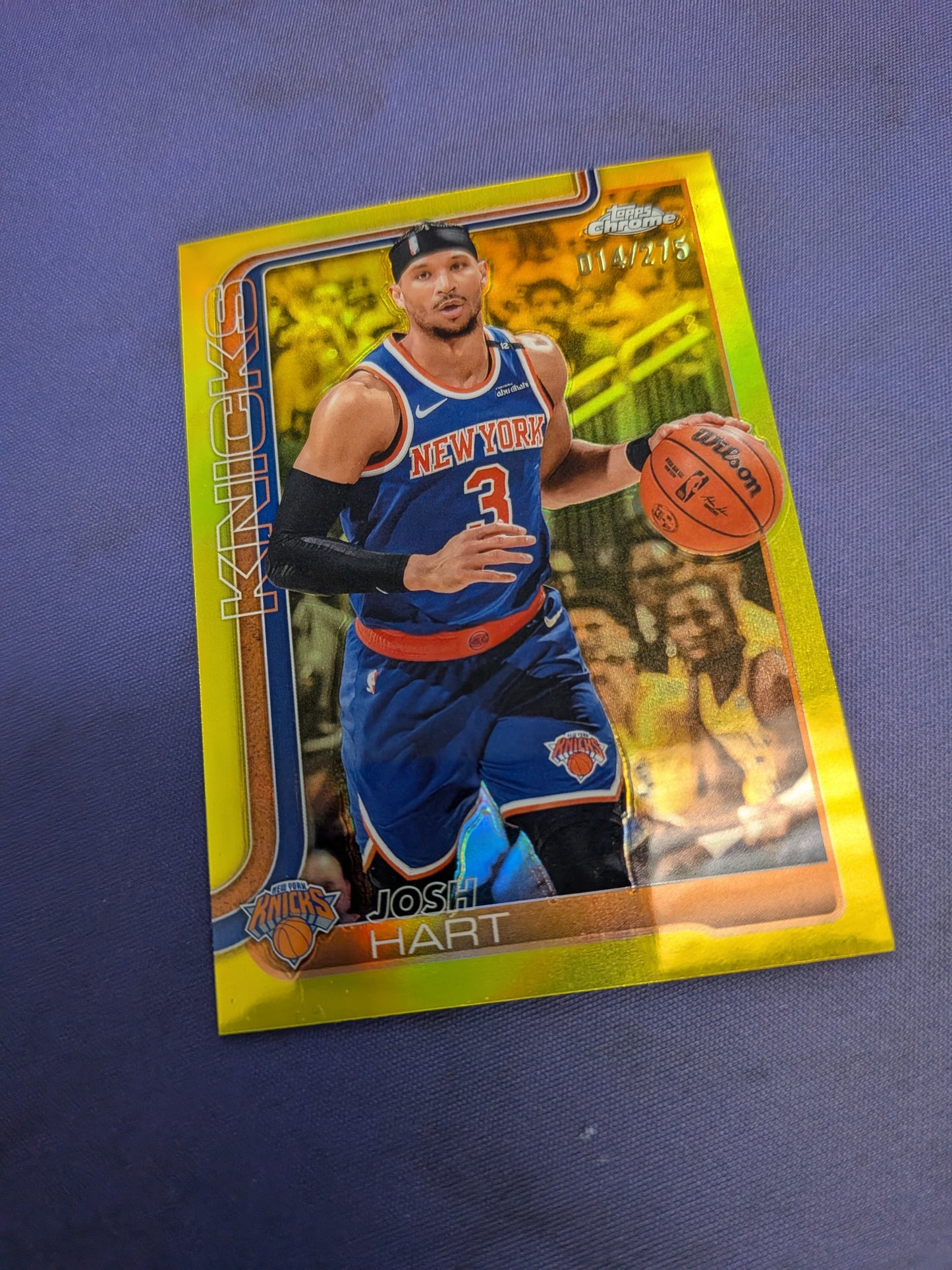 Josh Hart Yellow /275 2025-26 Topps Chrome