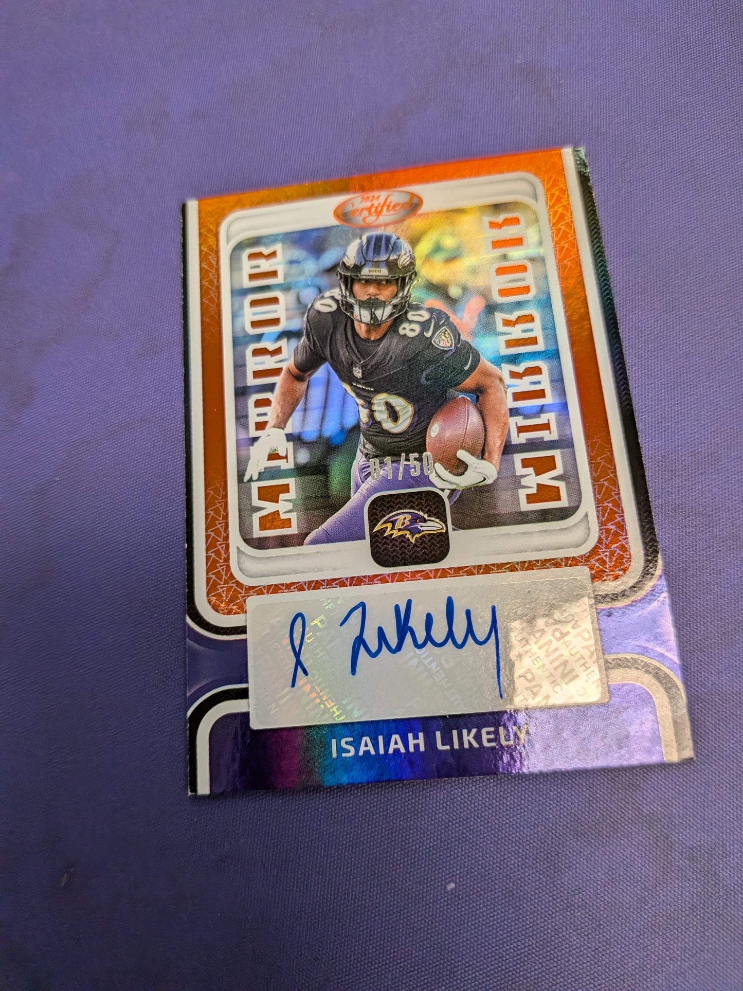 Isaiah Likely AUTO /50 2024 Certified
