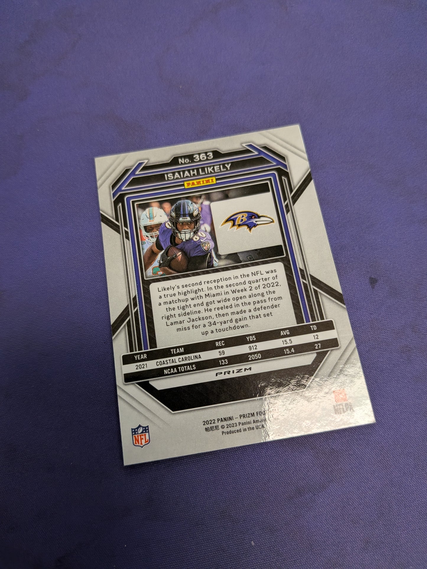 Isaiah Likely Black and Red Checkerboard SSP RC 2022 Prizm