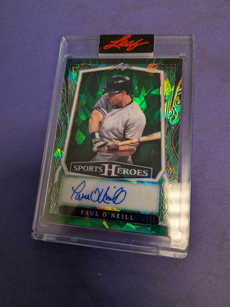 Paul O'Neill Sports Heroes Auto /9 2025 Leaf