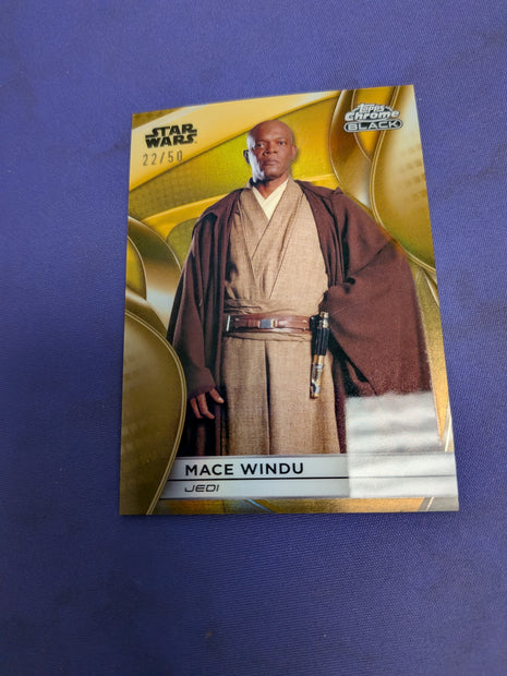 Mace Windu Gold /50 Topps Chrome Black