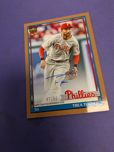 Trea Turner /50 Gold On-Card AUTO 2026 Topps