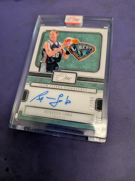 Rebecca Lobo #20 - 2025 Panini One And One WNBA Team Titans Signatures Basketball NM