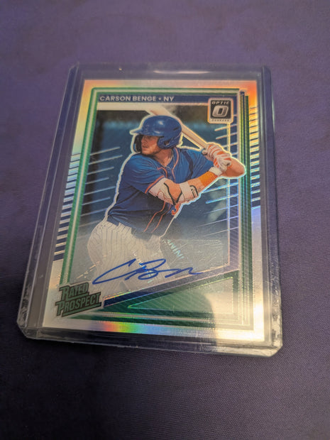 Carson Benge [Optic Signature] #158 - 2025 Panini Donruss Baseball  NM