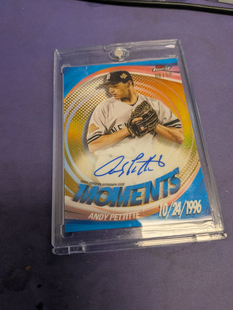 Andy Pettitte [Gold Refractor] #FMA-AP - 2025 Topps Finest Moments Autograph Baseball NM