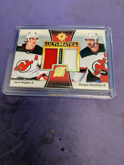 Jack Hughes / Dougie Hamilton HTM-HH Dual Patch 2022-23 Ultimate Collection