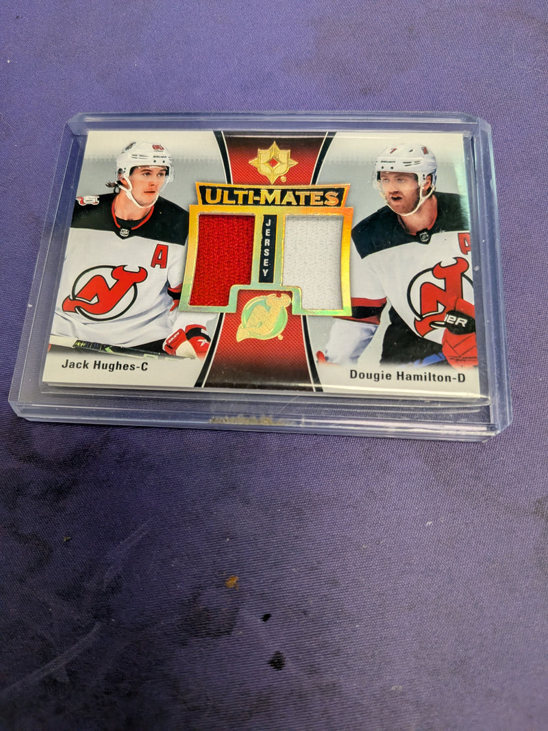 Jack Hughes / Dougie Hamilton HTM-HH Dual Patch 2022-23 Ultimate Collection