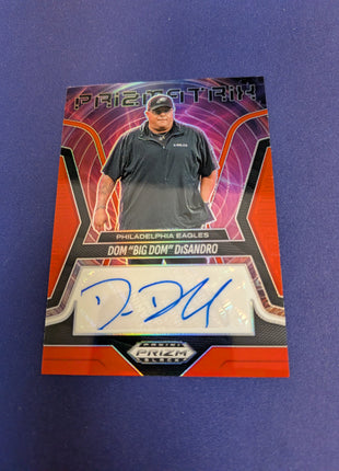 Dom "Big Dom" DiSandro [Red] #25 - 2025 Panini Prizm Black Prizmatrix Signature Football NM