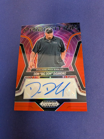 Dom "Big Dom" DiSandro [Red] #25 - 2025 Panini Prizm Black Prizmatrix Signature Football NM