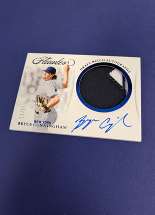 Bryce Cunningham Flawless Draft Patch Auto /15 BLUE