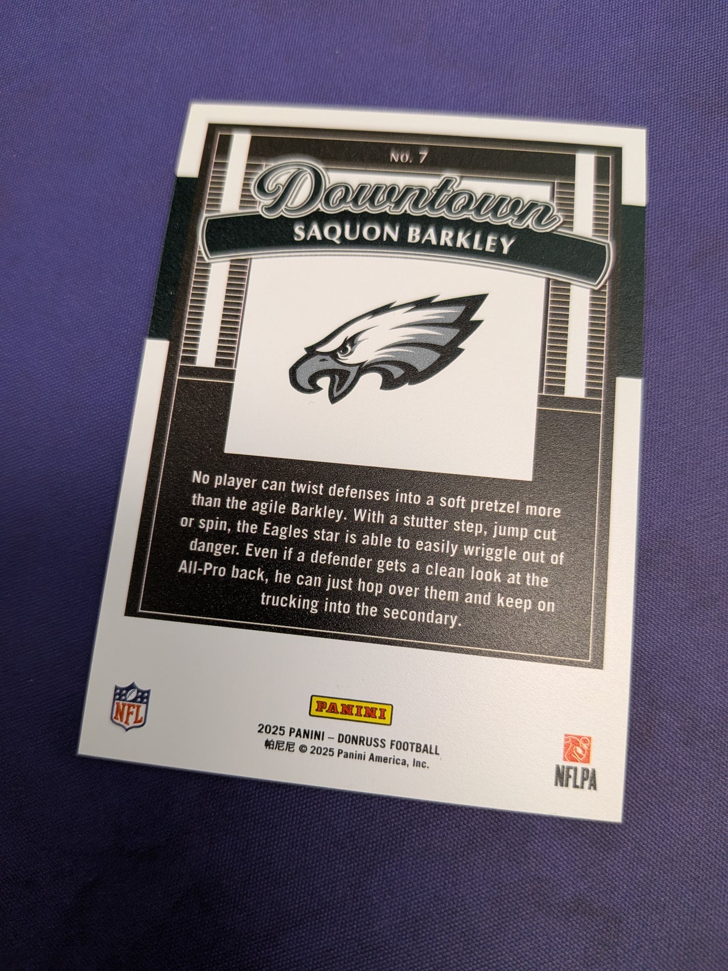 Saquon Barkley #7 - 2025 Panini Donruss Downtown Football NM