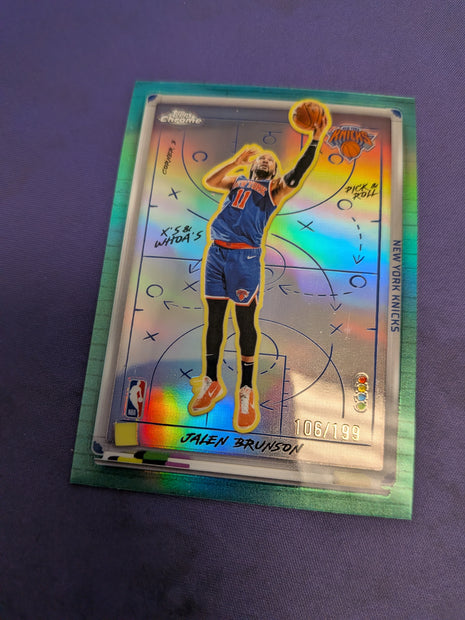 Jalen Brunson [Refractor Aqua] #XW-2 - 2025 Topps Chrome Xs And Whoas Basketball NM