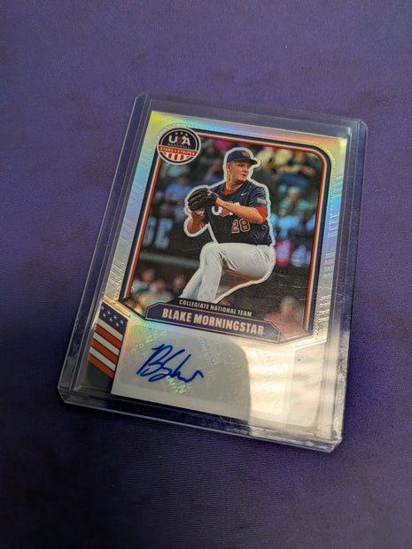 Blake Morningstar [Silver] Auto- 2026 Panini Stars and Stripes Prizm USA Baseball NM