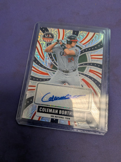 Coleman Borthwick [Mojo] Auto /25 - 2026 Panini Stars and Stripes Prizm USA Baseball NM