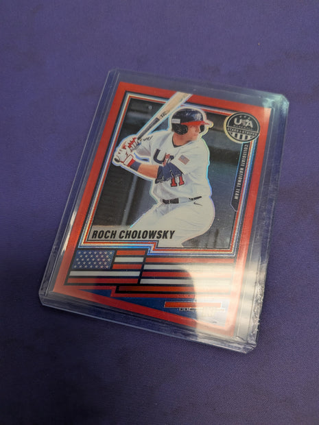 Roch Cholowsky [Red] #140 - 2026 Panini Stars and Stripes Prizm USA Baseball NM