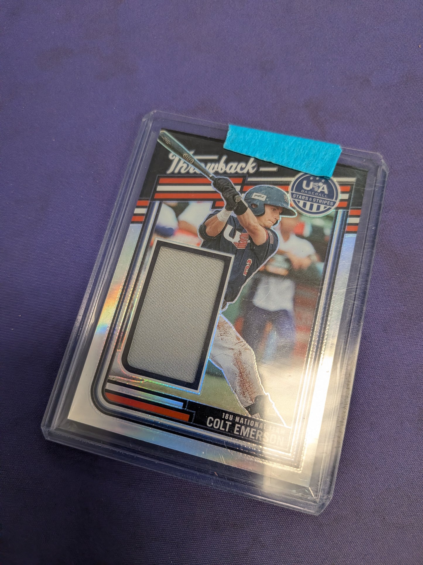Colt Emerson #34 - 2026 Panini Stars and Stripes Prizm USA Throwback Material Baseball NM