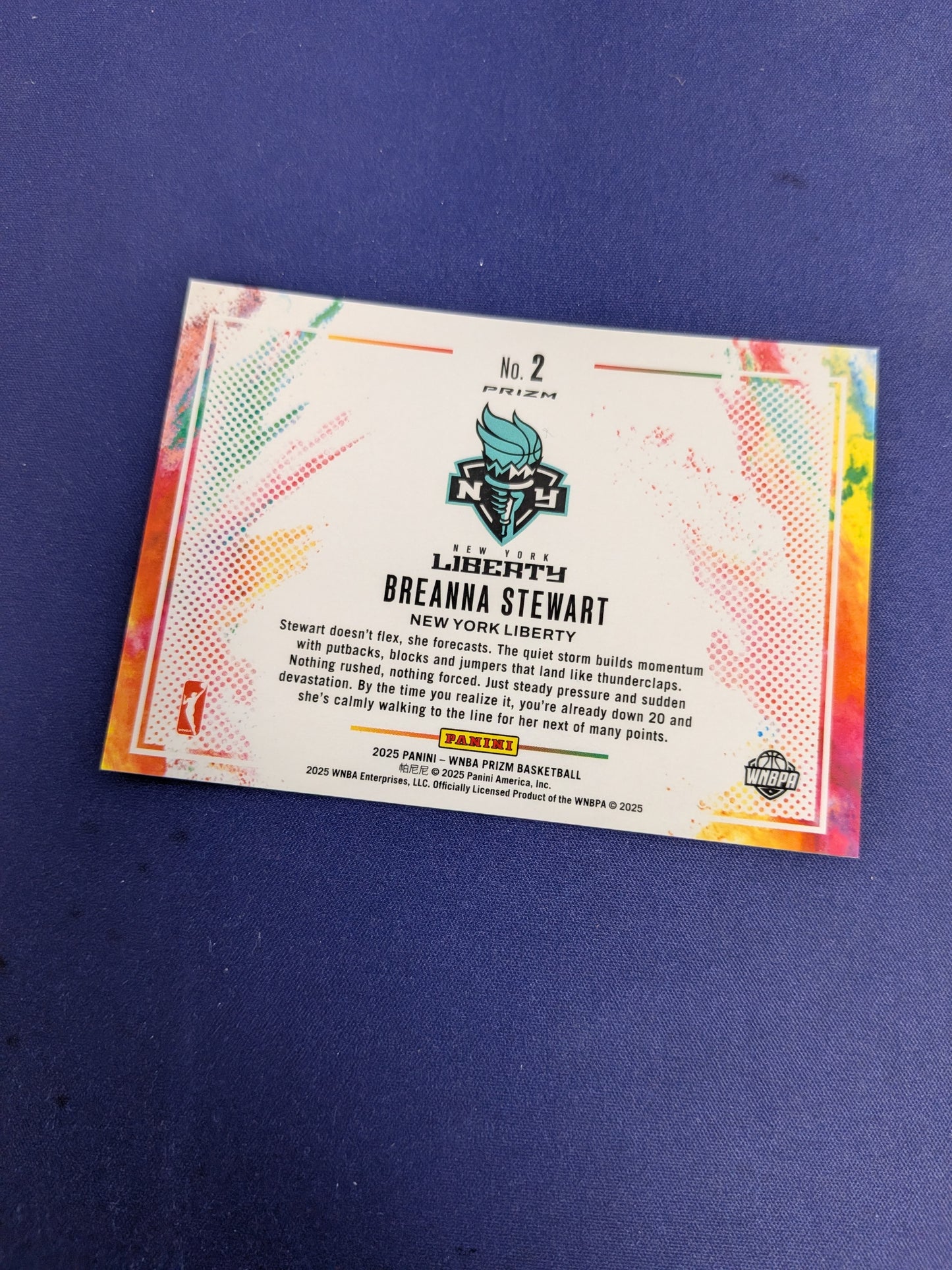 Breanna Stewart #2 - 2025 Panini Prizm WNBA Color Blast Basketball NM