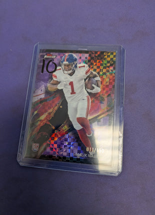 Malik Nabers [Purple Checkerboard Refractor] #90 - 2024 Topps Finest Football NM
