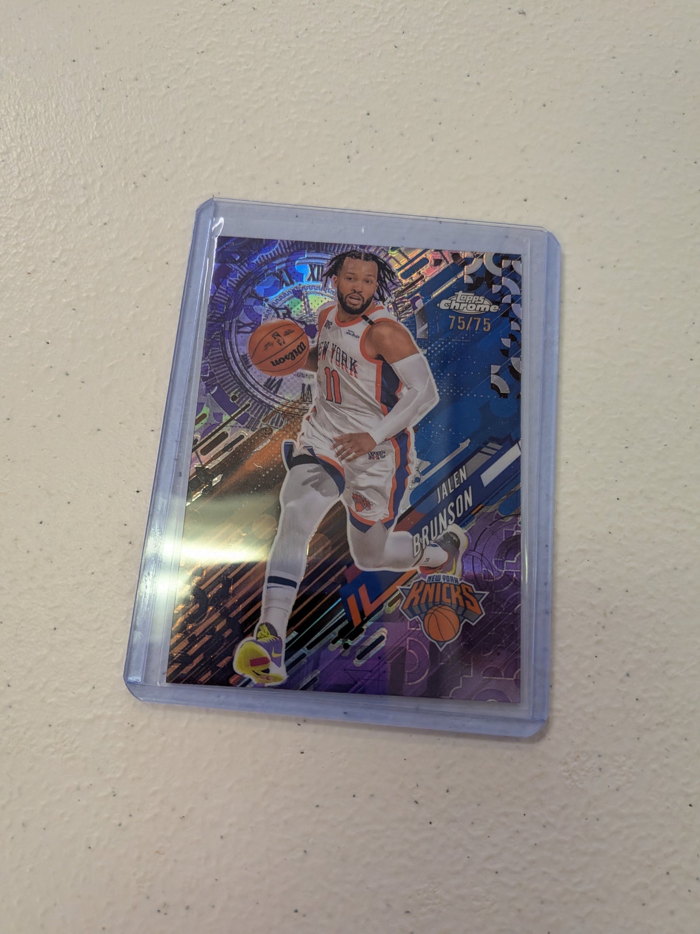 Jalen Brunson [Purple Refractor] #GT-12 - 2025 Topps Chrome Go Time Basketball NM