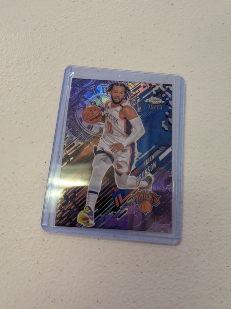 Jalen Brunson [Purple Refractor] #GT-12 - 2025 Topps Chrome Go Time Basketball NM
