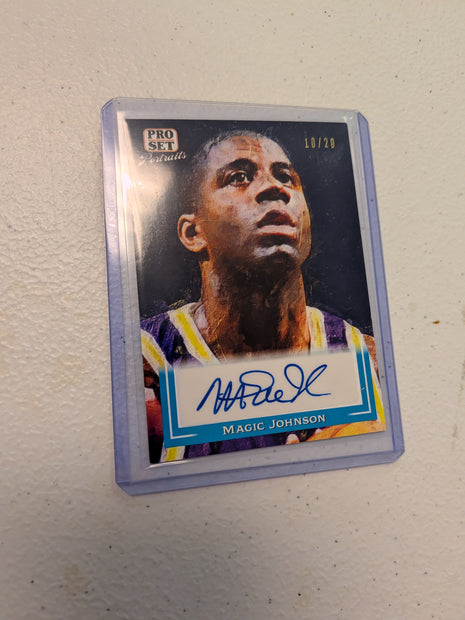 Magic Johnson AUTO /20 Pro Set Portraits NM