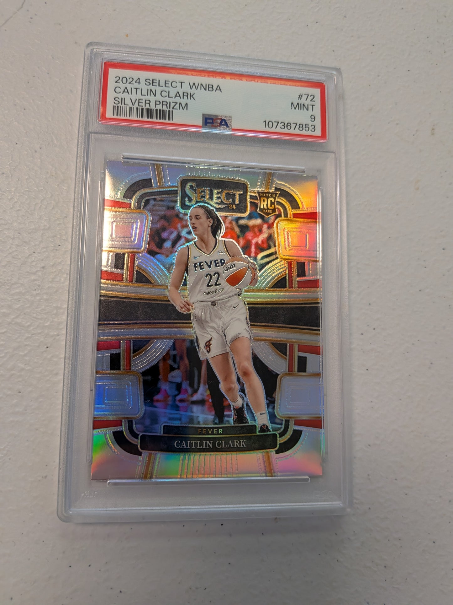 Caitlin Clark [Silver Prizm] #72 - 2024 Panini Select WNBA Basketball PSA 9