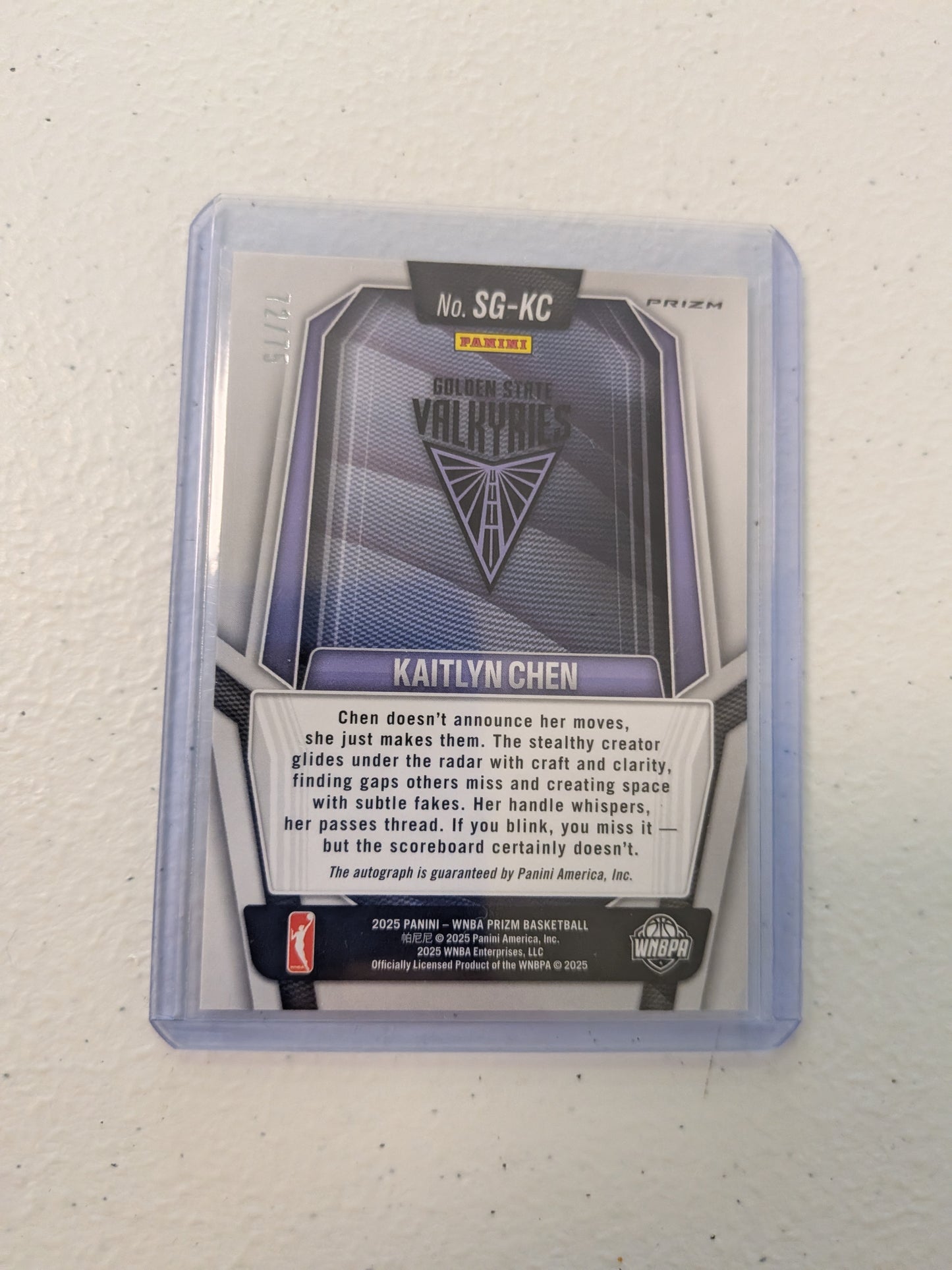 Kaitlyn Chen [Blue] #40 - 2025 Panini Prizm WNBA Signature Basketball NM